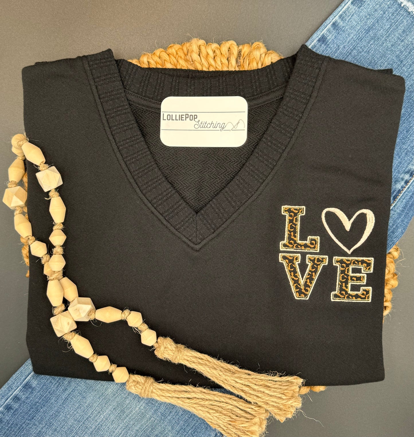 Crewneck Sweatshirt - Love (Leopard) Design