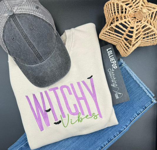 Halloween Crewneck Sweatshirt - Witchy Vibes