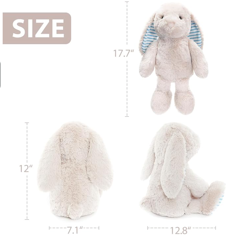 Embroidered Plushy Bunny - Floppy Eared Plush Bunny + Name