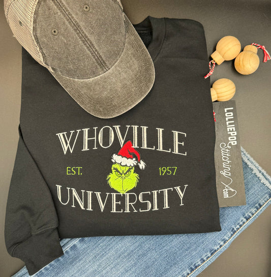 Christmas Crewneck Sweatshirt - Whoville University Design
