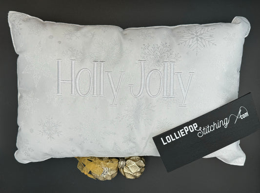 Home Decor - Holiday Throw Pillows - Holly Jolly Design