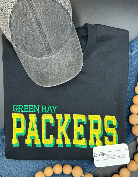 Team Spirit Crewneck Sweatshirt - Green Bay Packers - Embroidery Design