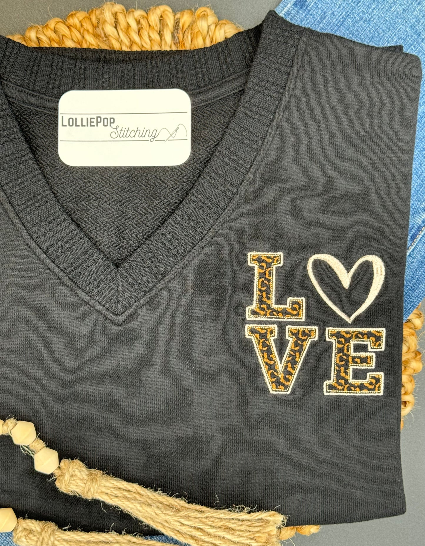Crewneck Sweatshirt - Love (Leopard) Design
