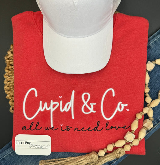 Crewneck Sweatshirt - Cupid & Co. 3D Puff Design