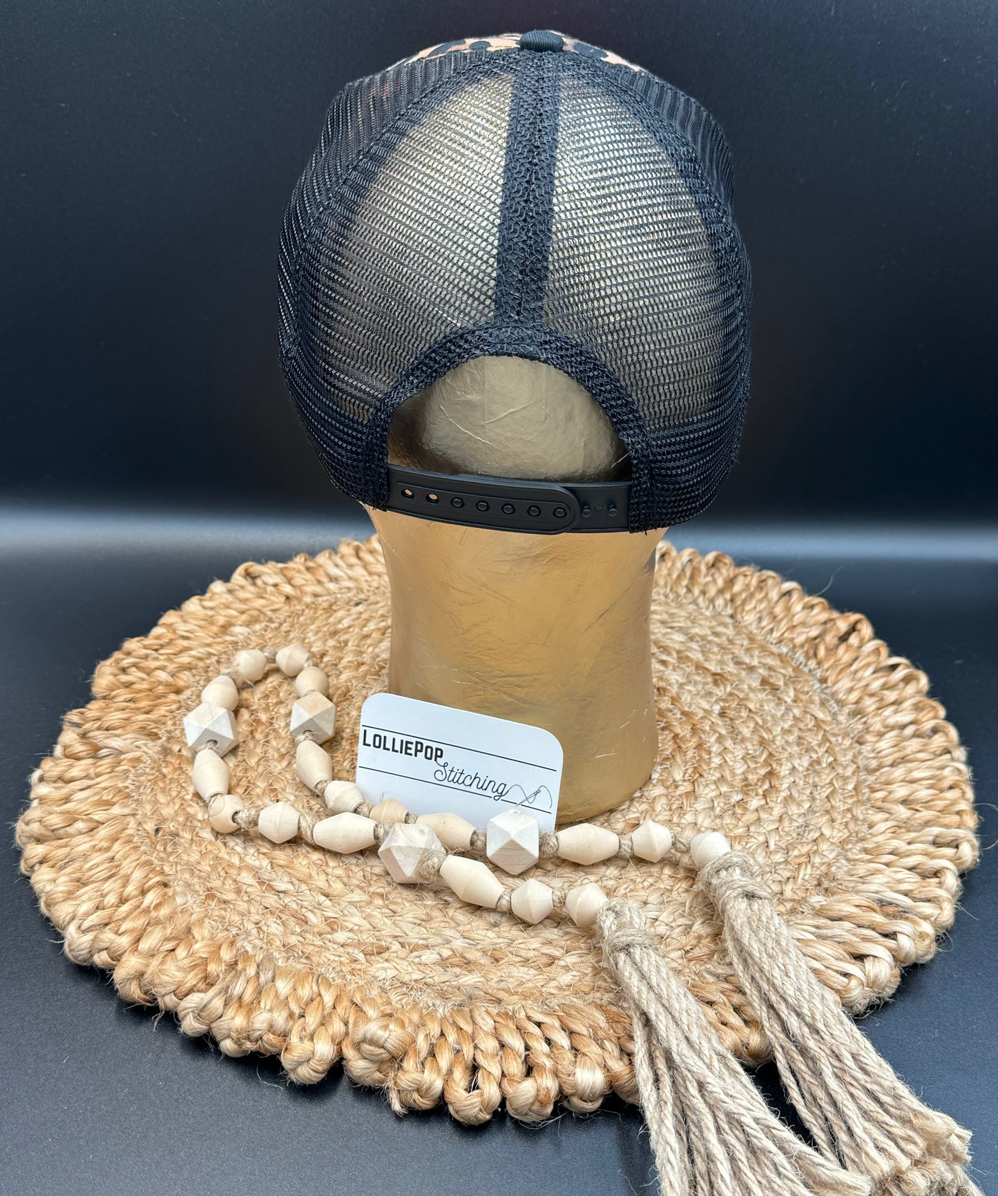 Animal Print - Hat / Ball Cap - Double Bow Design with Mesh Back